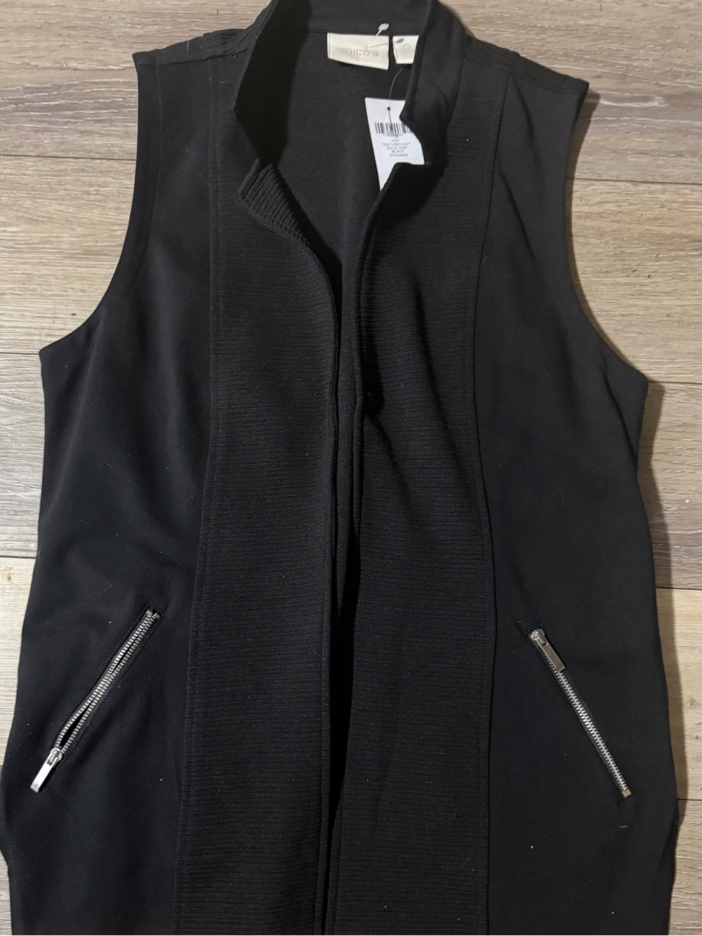 Chico size 0 Black Vest-Pocket Vest